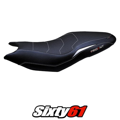 Triumph Trident 660 2021-2024 2025 Seat Cover Tappezzeria Comfort White Black