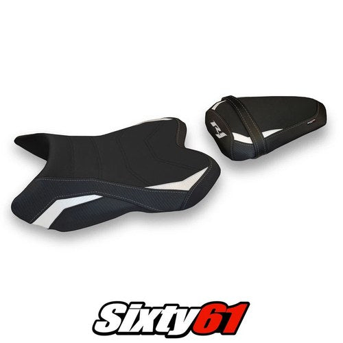 Yamaha Yzf R1 2007 2008 Seat Cover Tappezzeria Comfort White Black 07 08