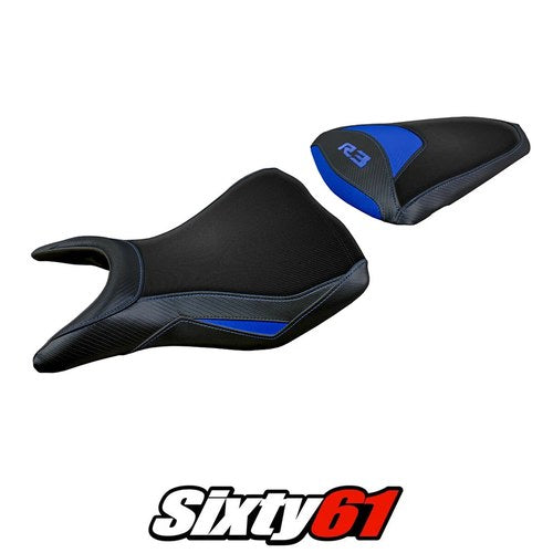 Yamaha Yzf R3 2015-2019 2020 2021 2022 2023 2024 Seat Cover Tappezzeria Blue