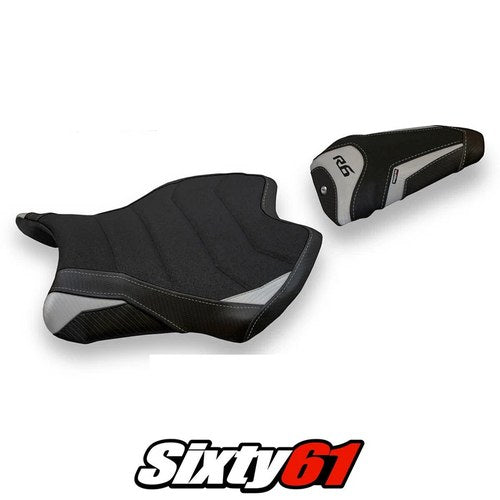 Yamaha Yzf R6 2017-2022 2023 2024 2025 Seat Cover Tappezzeria Ultragrip Silver
