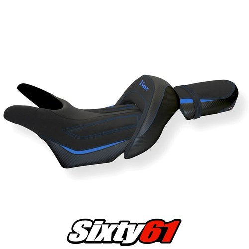 Yamaha V-Max 1700 2008-2015 2016 2017 Seat Cover Tappezzeria Velvet Blue Black