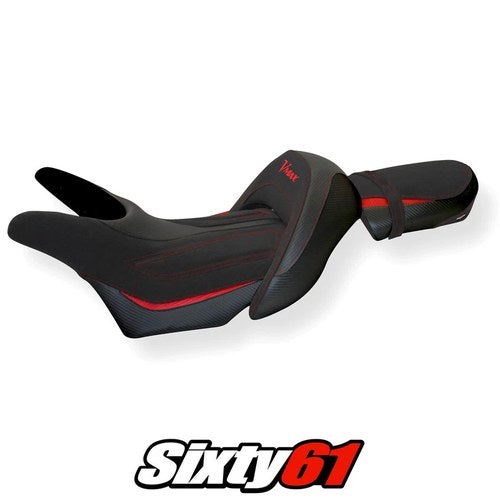 Yamaha V-Max 1700 2008-2015 2016 2017 Seat Cover Tappezzeria Velvet Red Black