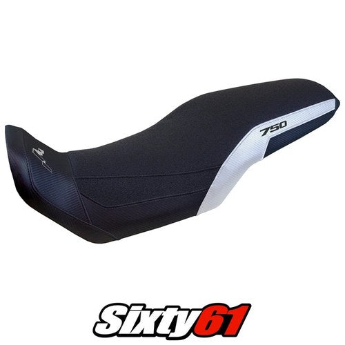 Honda Transalp XL 750 2023-2025 Seat Cover Tappezzeria Ultragrip White Black