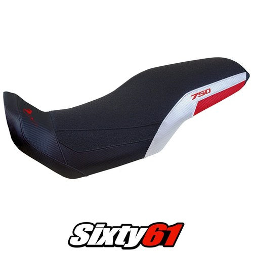 Honda Transalp XL 750 2023-25 Seat Cover Tappezzeria Comfort Ultragrip White Red