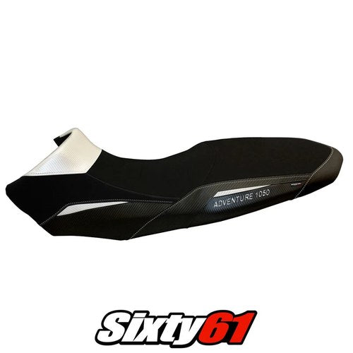 KTM 1050 Adventure 2015 2016 Seat Cover Tappezzeria White Black