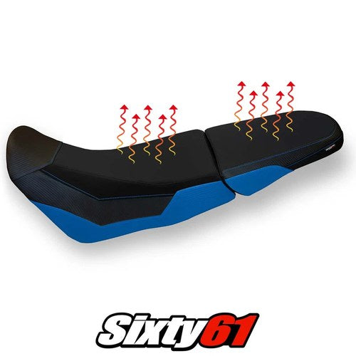 Honda Africa Twin 1000 Adv 2018 2019 Comfort Heated Seat Cover Tappezzeria Blue
