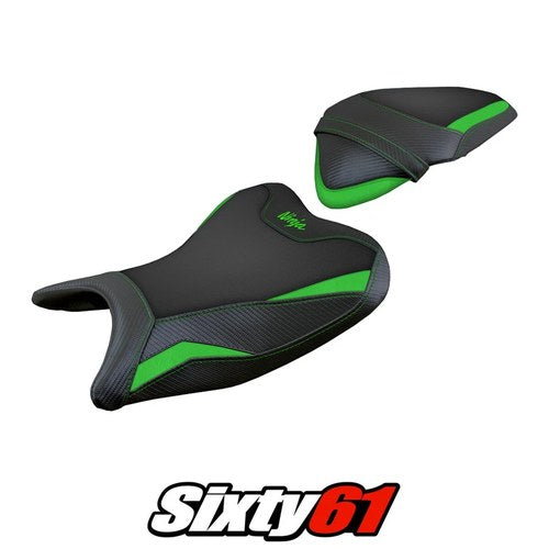 Kawasaki Ninja 250 2018 2019 Seat Cover Tappezzeria Green Black