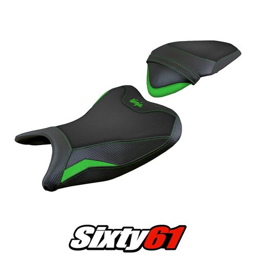 Kawasaki Ninja 250 2018 2019 Seat Cover Tappezzeria Comfort Green Black