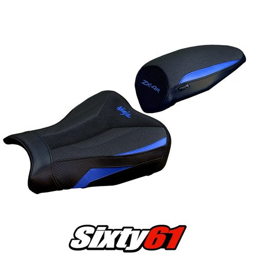 Kawasaki ZX4R 2023 2024 2025 Seat Cover Tappezzeria Ultragrip Blue Black