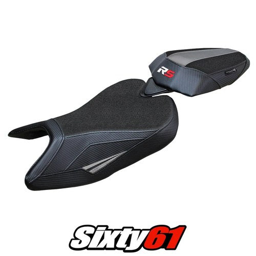 Aprilia RS 457 2023 2024 2025 2026 Seat Cover Tappezzeria Ultragrip Grey Black
