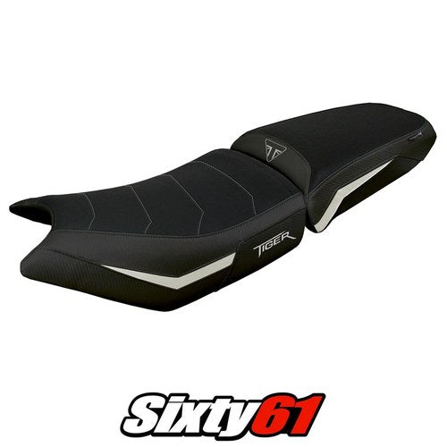 Triumph Tiger 900 2024 2025 Seat Cover Tappezzeria Comfort Silver Black