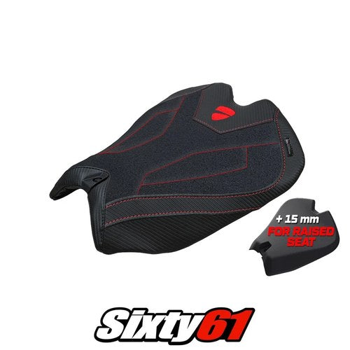Ducati Panigale V4 2025 2026 Seat Cover Tappezzeria Ultragrip Black Logo Ducati