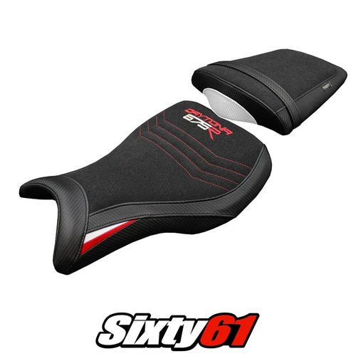 Triumph Daytona 675R 2006-2012 Seat Cover Tappezzeria Ultragrip White Red Black