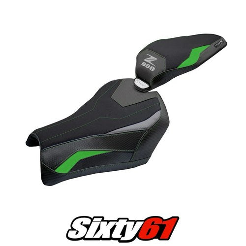 Kawasaki Z900 2025 Seat Cover Tappezzeria Comfort Green Grey Black