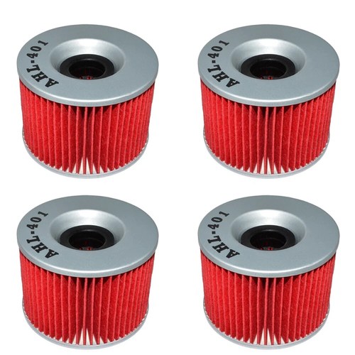 4X Oil Filters For Honda CB750 CB500F Kawasaki ZX600R Ninja ZR750 Yamaha XJR1300