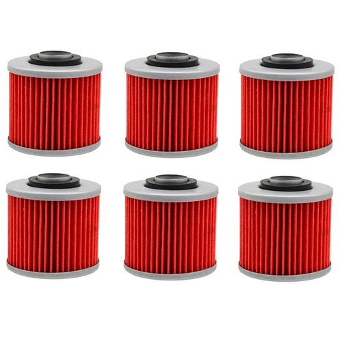 6X Oil Filter For Yamaha YFM700R Raptor XVS1100 V-STAR XV250 Virago XV535 XT660R