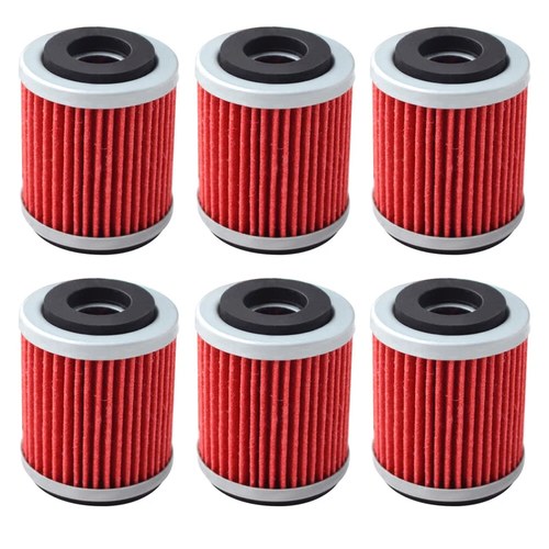 6pcs Oil Filters for Yamaha TTR250 WR250F WR400F WR426F YZ250F YZ400F YZ426F