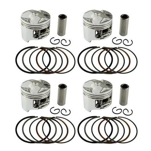 4 Sets Piston & Rings Kit 48.75mm +25 For Honda CBR250 CBR14 CBR17 MC14 MC17