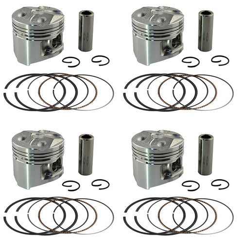 4X Piston Rings Pin Clips Kit Std Bore 48mm for Yamaha FZR250 FZ250 1HX