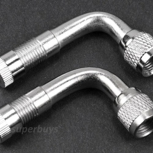 2pcs 90 Degree Schrader Valve Extension Adapter Motorcycle Tube Extender Rim