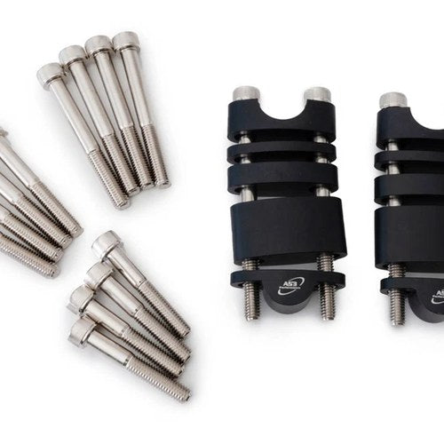 AS3 Performance 22.2MM Handlebar Raisers Risers Kit 20mm-60mm Black