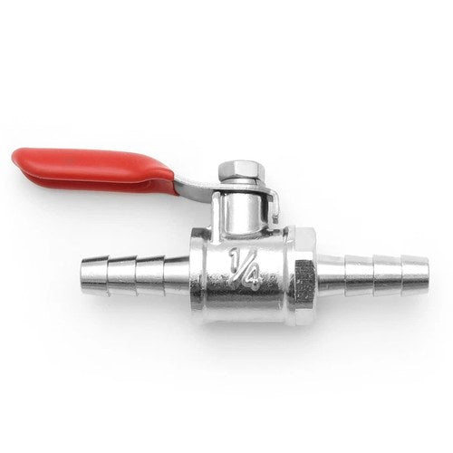Metal Inline Fuel Valve Petcock - 1/4" - Motorcycle Fuel Diesel Gas Petrol