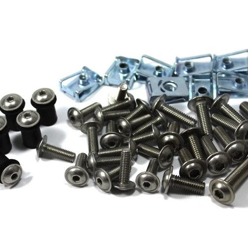 BMW S1000RR 2009-2011 Full Stainless Fairing Allen Screen Flange Bolt & Clip Kit