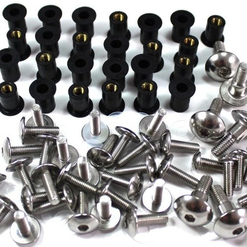 Stainless Fairing & Screen Bolts Wellnut Kit for Yamaha Tzr 250 2MA 1986-1991