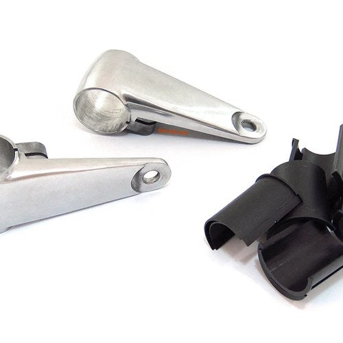 Emgo Polished Aluminum Headlight Brackets Vintage Honda Motorcycle - 66-35830