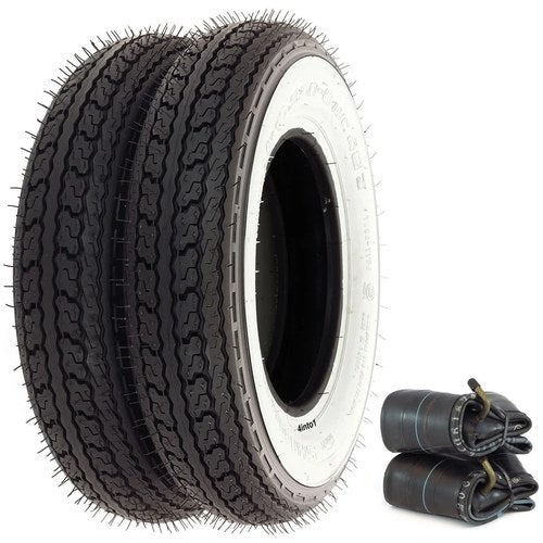 Shinko SR550 Street White Wall Tire Set - Honda Z50 Z50A Z50R - Tires and Tubes