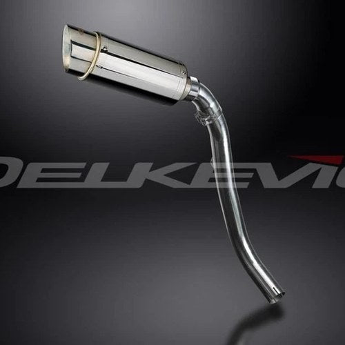 Delkevic 8" Stainless Steel Round Muffler Slip On - Honda CBR1000RR 2004-2005