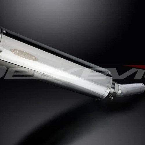 Delkevic 18" Stainless Steel Oval Muffler Slip On - Honda CBR600 1991-1998