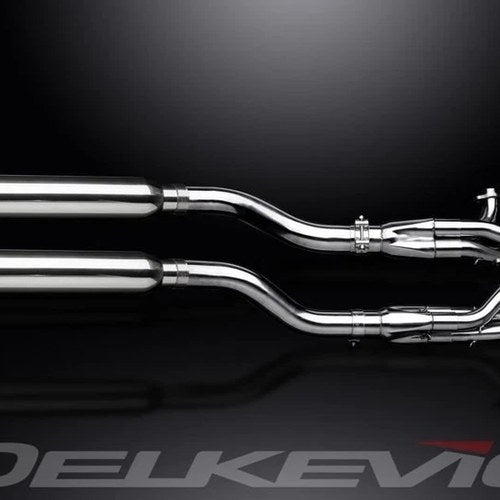 Delkevic Complete 6-2 Exhaust 16" Slash Cut Muffler - Honda Valkyrie 1997-2004