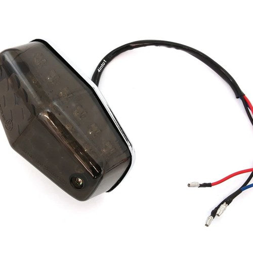 Lucas Style LED Motorcycle Tail Light - Smoke
