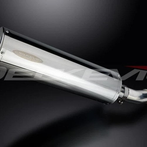 Delkevic 18" Stainless Oval Slip On Muffler - Suzuki SV650 1998-2002 Exhaust