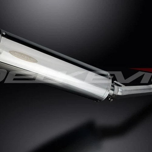 Delkevic 18" Stainless Oval Muffler - Suzuki GSX750 Katana 750 1998-2006 Exhaust