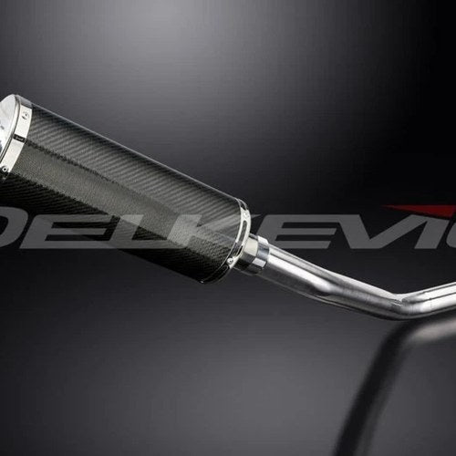 Delkevic 14" Carbon Oval Slip On Muffler - Suzuki GSX-R600 2006-2007 Exhaust
