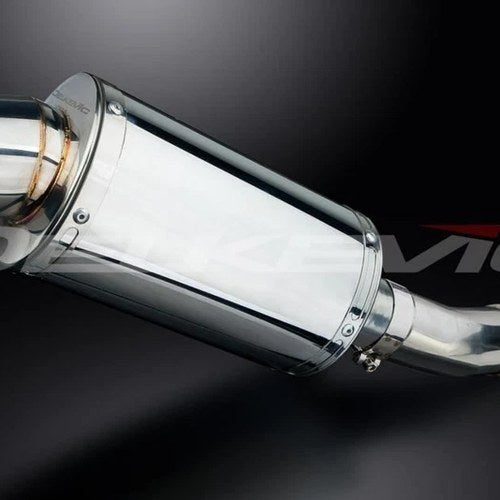 Delkevic 9" Stainless Oval Slip On Muffler - Suzuki SV650 1998-2002 Exhaust