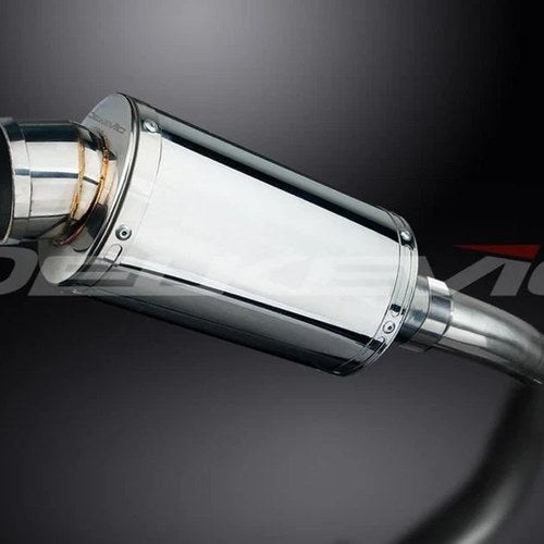 Delkevic 9" Stainless Oval Slip On Muffler - Suzuki GSX-R750 2011-2017 Exhaust