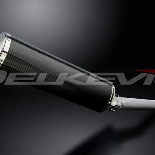 Delkevic 18" Carbon Oval Slip On Muffler - Yamaha FZ1 FZS1000 2000-2005 Exhaust