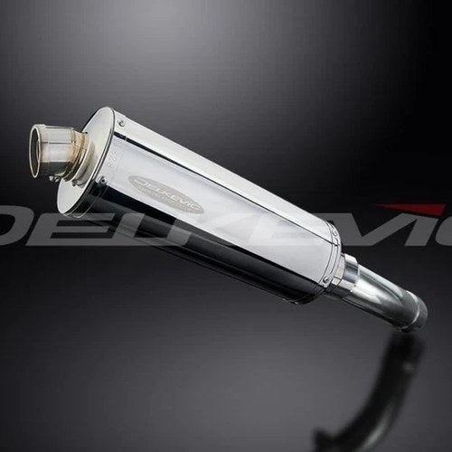 Delkevic 14" Stainless Steel Oval Muffler - Yamaha Fazer 8 FZ8 2010-2015 Exhaust