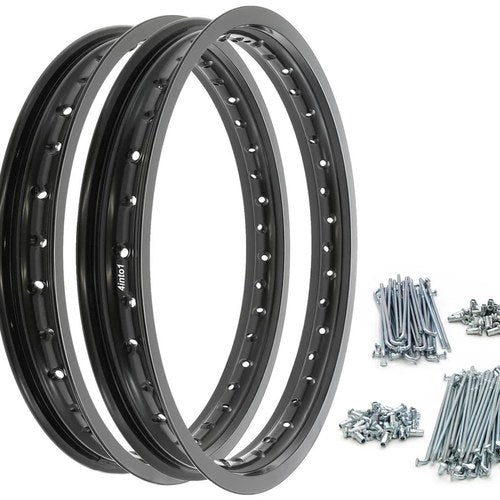 Rising Sun Black Aluminum Rim & Spoke Set - Honda CB750F - 1975 1976