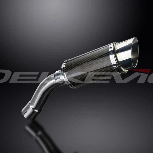 Delkevic 8" Mini Carbon Fiber Round Muffler - BMW F800R - 2009-2016 Exhaust