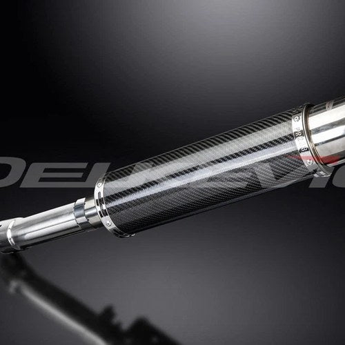 Delkevic 14" Carbon Fiber Round Stubby Muffler BMW F650GS F700GS F800GS Exhaust