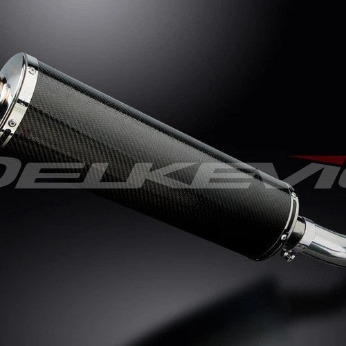 Delkevic 18" Carbon Fiber Oval Muffler - Suzuki GSX650F - 2007-2016 Exhaust