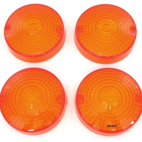 Honda Turn Signal Lens Set - 33402-377-671 - Amber - CB400F CB550 CB750 GL1000
