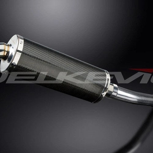 Delkevic 14" Carbon Fiber Oval Muffler - Suzuki GSX-R750 - 2004-2005 Exhaust