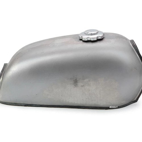 The Peanut Classic Style Gas Tank - Raw Steel