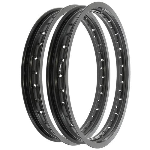Rising Sun Black Aluminum Rim Set - Honda CB160 Sport - 1965 - 1969