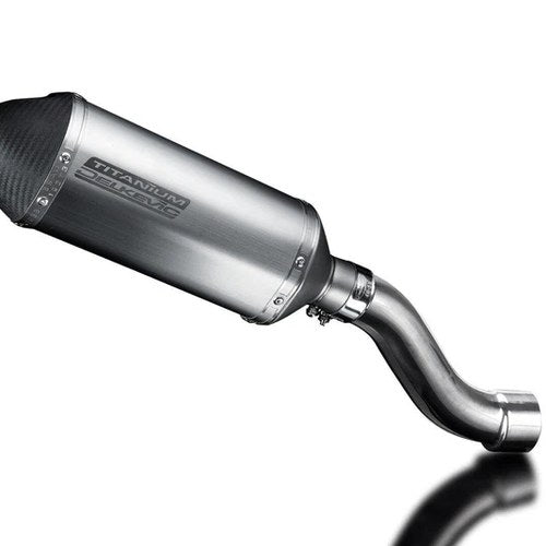Delkevic 10" Titanium X-Oval Muffler - Ducati Monster 821 1200 1200s Exhaust